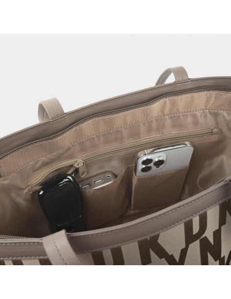 BOLSO SHOPPER ICONIC SS DKNY TAUPE