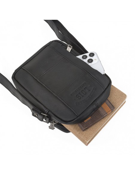 BANDOLERA PIEL STEENS LOIS NEGRA