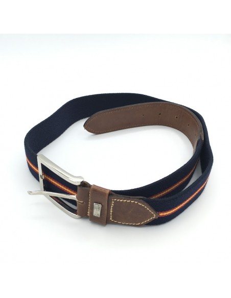 CINTURON ELASTICO ESPAÑA PIEL MARINO