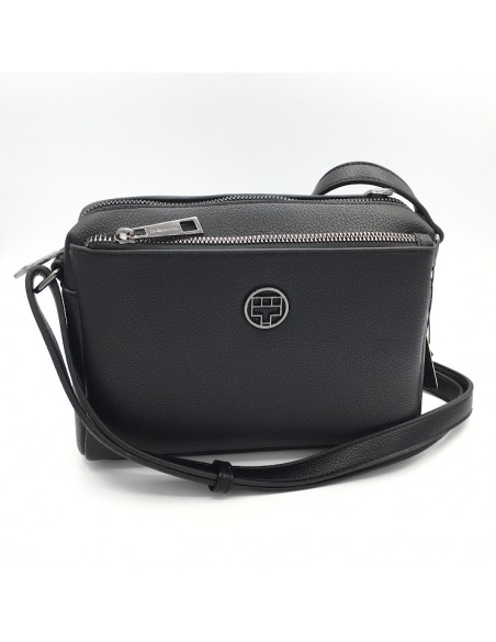 BOLSO BANDOLERA TRIPLE MELISA TORRENS NEGRO