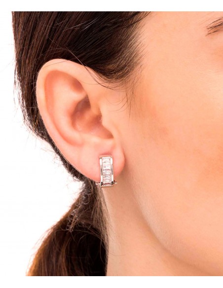 PENDIENTES ARO CIRCONITAS BAGUETTE VIDAL & VIDAL