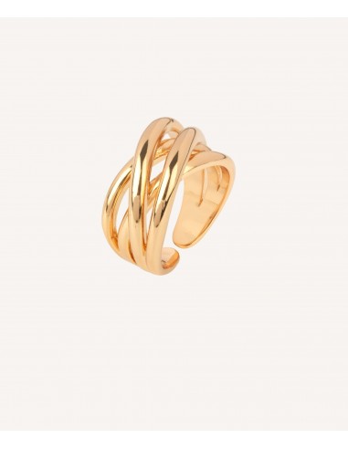 ANILLO CUATRO TIRAS CRUZADAS DORADO...