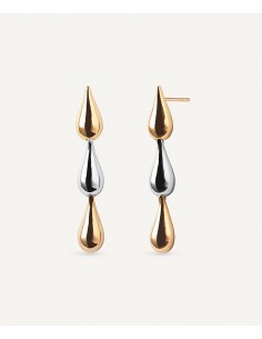 PENDIENTES DROP BICOLOR...