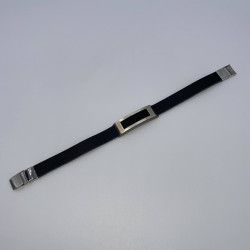 PULSERA CUERO PIEZA ACERO... 2