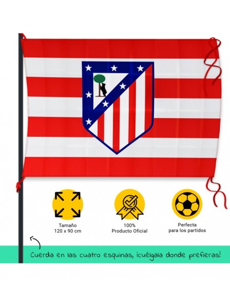 BANDERA GRANDE ESCUDO ATLÉTICO DE MADRID
