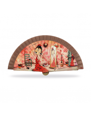 ABANICO MALAMALAKA DE MADERA NATURAL...