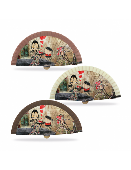 ABANICO MALAMALAKA DE MADERA NATURAL "CENA" 23 CM