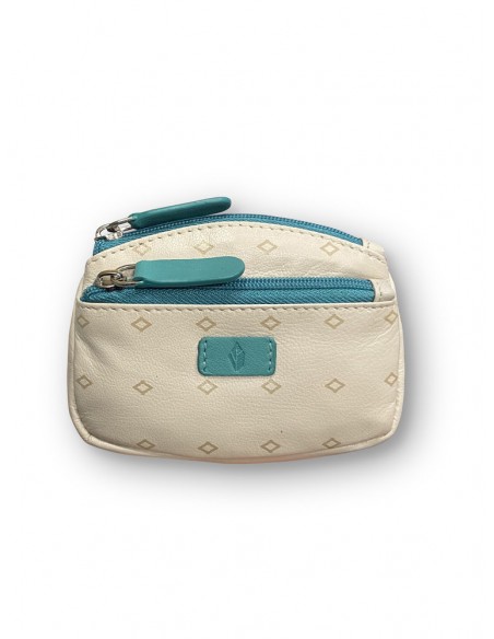 MONEDERO TARJETERO PIEL GOA MENTA