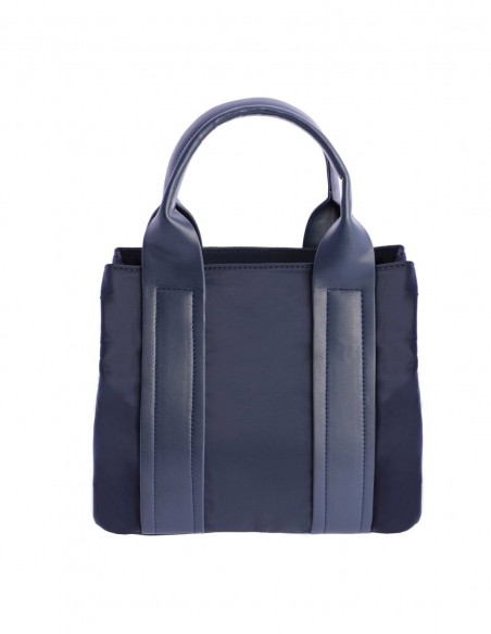 BOLSO DE MANO CON BANDOLERA AMICHI AZUL MARINO