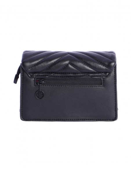 BOLSO BANDOLERA PEQUEÑO CON SOLAPA EFERRI NALA NEGRO