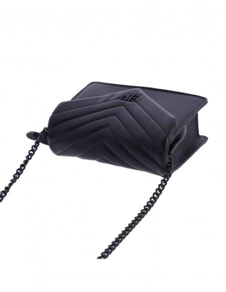 BOLSO BANDOLERA PEQUEÑO CON SOLAPA EFERRI NALA NEGRO