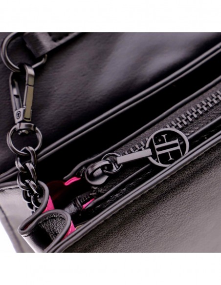 BOLSO BANDOLERA PEQUEÑO CON SOLAPA EFERRI NALA NEGRO