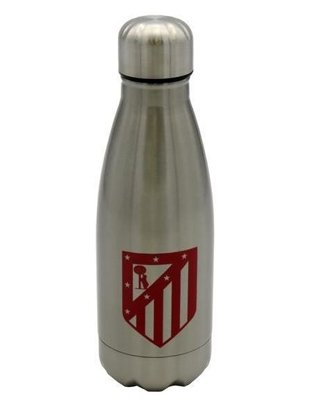 BOTELLA DE ACERO ATLÉTICO DE MADRID PLATEADA 550ML.