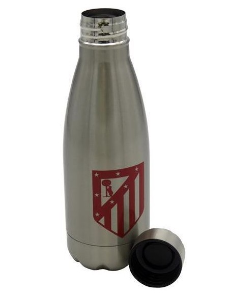 BOTELLA DE ACERO ATLÉTICO DE MADRID PLATEADA 550ML.