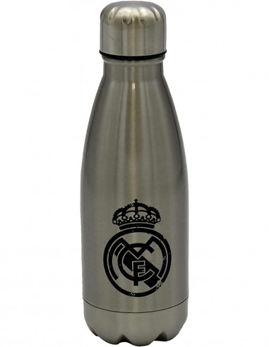 BOTELLA DE ACERO REAL MADRID PLATEADA...