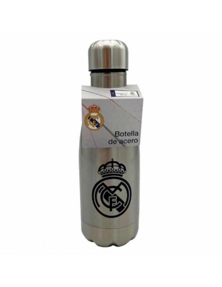 BOTELLA DE ACERO REAL MADRID PLATEADA 550 ML.