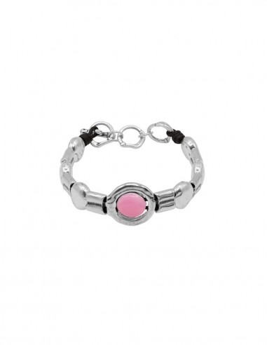 PULSERA CUERO Y CRISTAL ORELLE CICLÓN