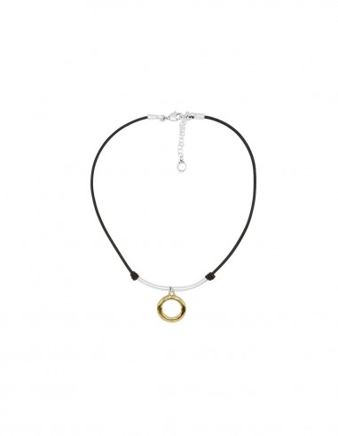 COLLAR CORTO CUERO GOLD LARA CICLÓN