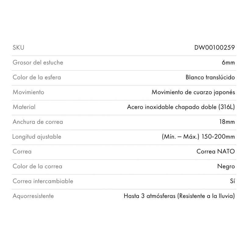 RELOJ CLASSIC BLACK CORNWALL 40MM...