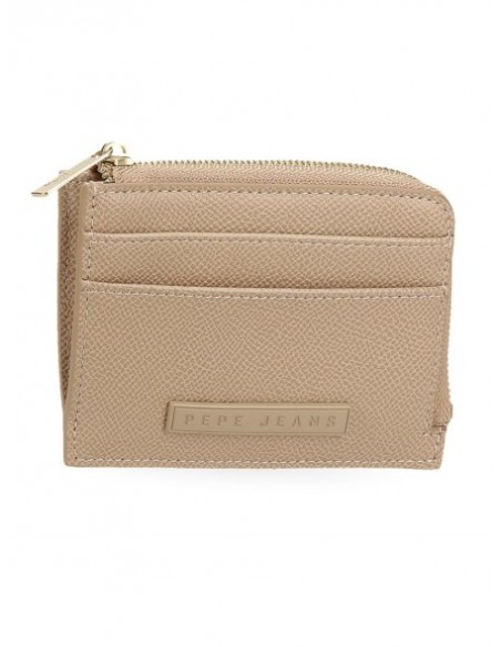 MONEDERO CON TARJETERO PEPE JEANS ELIA BEIGE