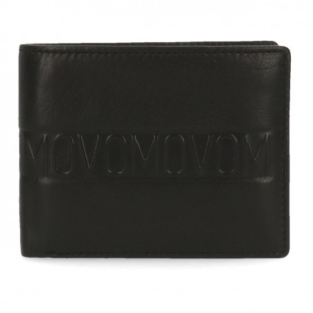 CARTERA MOVOM RIBBON HORIZONTAL CON MONEDERO NEGRA