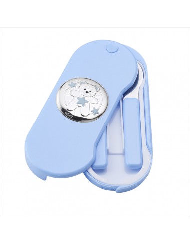 SET CUBIERTOS OSITO PLATA BILAMINADA...