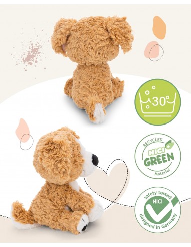 PELUCHE PERRO SENTADO NICI GREEN 35 CM