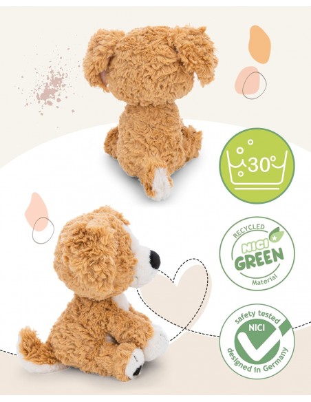 PELUCHE PERRO SENTADO NICI GREEN 35 CM
