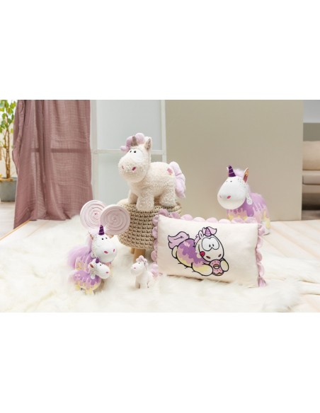 COJÍN RECTANGULAR UNICORNIO DULCE ARCOIRIS VERDE NICI