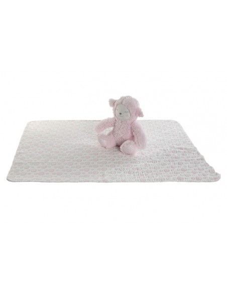 PELUCHE OVEJITA CON MANTA BABY 25CM BLANCA