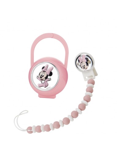 SET PINZA+PORTA CHUPETES BABY MINNIE