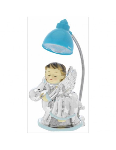 LAMPARA MINI ANGEL EN CABALLO PLATA...