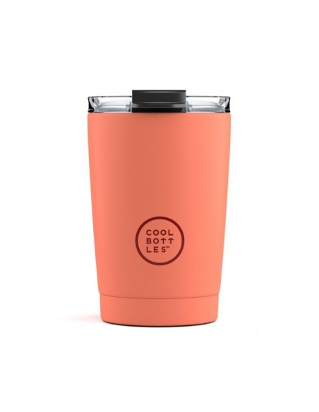 VASO ACERO INOXIDABLE 330 ML PASTEL CORAL COOL BOTTLES 330ml.