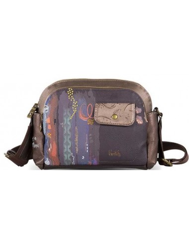 BOLSO BANDOLERA TRIPLE VENTIS MARRÓN...