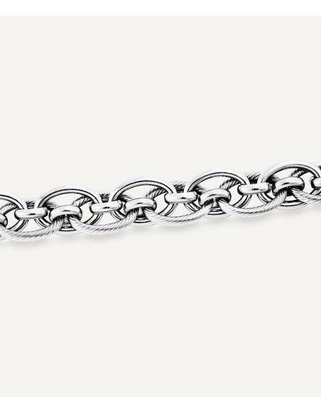 PULSERA PLATEADA VIDAL & VIDAL ESLABONES OVALADOS DOBLES