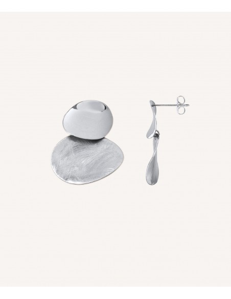 PENDIENTES NACAR DOBLE BRILLO RAYADO  VIDAL & VIDAL