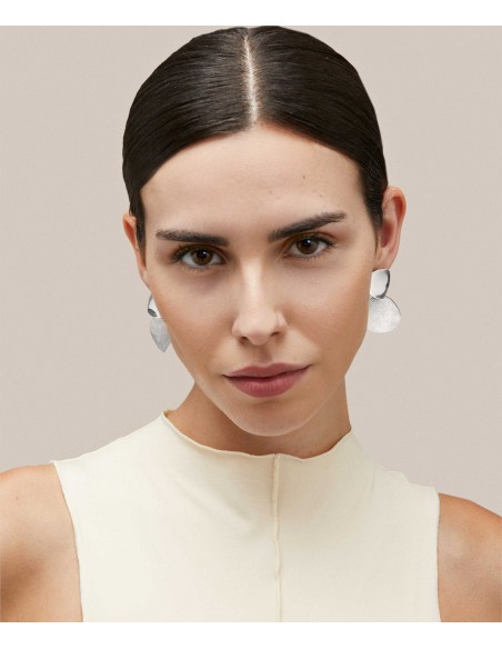 PENDIENTES NACAR DOBLE BRILLO RAYADO  VIDAL & VIDAL