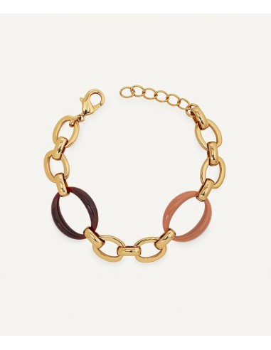 PULSERA ESLABONES CARAMELO CON...