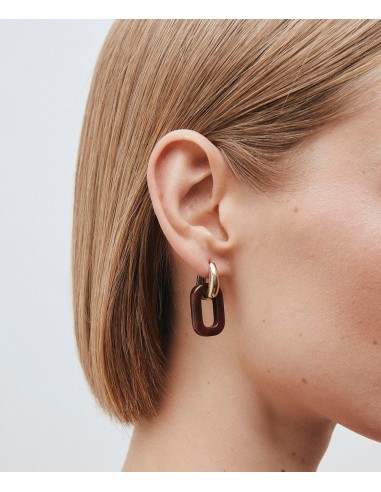 PENDIENTES DE ARO CUADRADOS COFFEE...