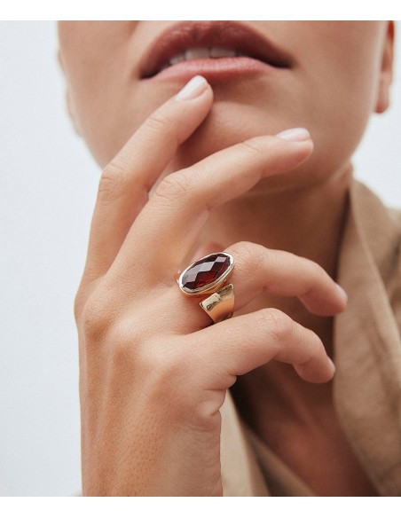 ANILLO ANCHO HONEY CON HYDRO MARRON VIDAL & VIDAL