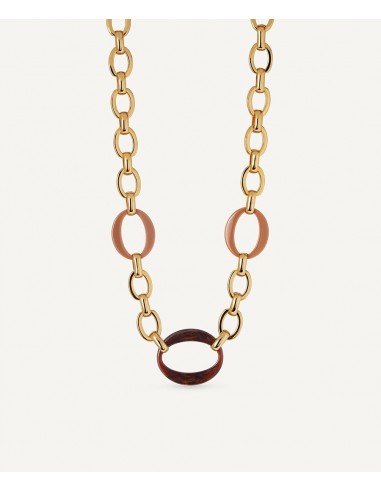 COLLAR ESLABONES CARAMEL CON ACETATO...