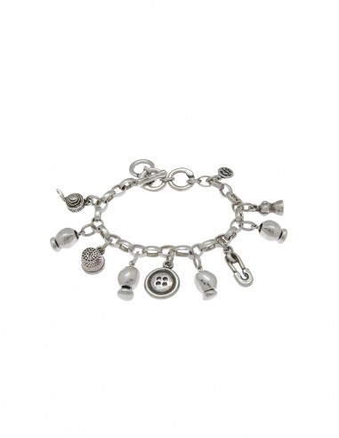 PULSERA CICLÓN COSTURERA PLATA