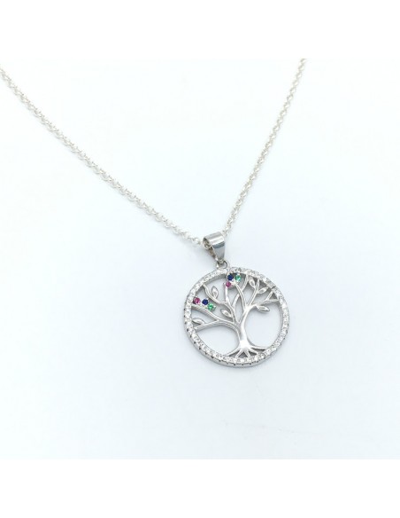 COLGANTE ÁRBOL DE LA VIDA PLATA DE LEY