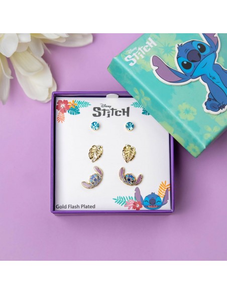 PENDIENTES STITCH SET DE 3 PIEZAS