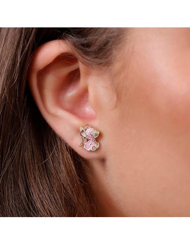 PENDIENTES STITCH & ANGEL BAÑO ORO