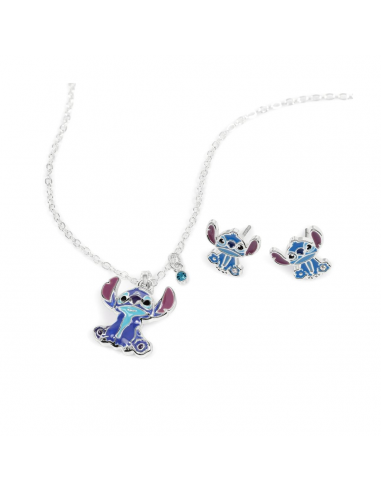 SET COLLAR Y PENDIENTES STITCH BRONCE...
