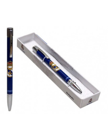 BOLÍGRAFO METÁLICO REAL MADRID AZUL