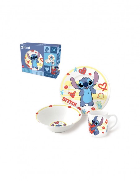 SET DE VAJILLA TRES PIEZAS STITCH