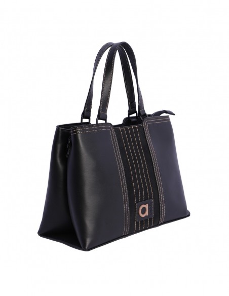 BOLSO DE MANO Y BANDOLERA AMICHI LPOEMA NEGRO