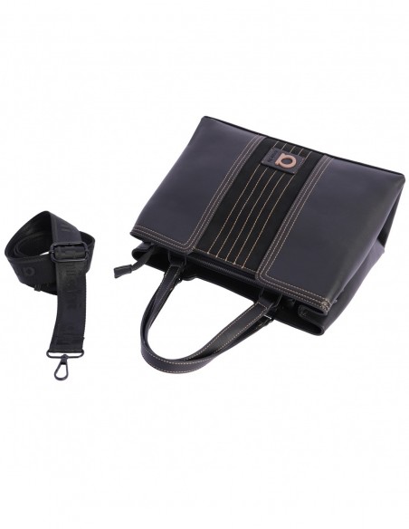 BOLSO DE MANO Y BANDOLERA AMICHI LPOEMA NEGRO